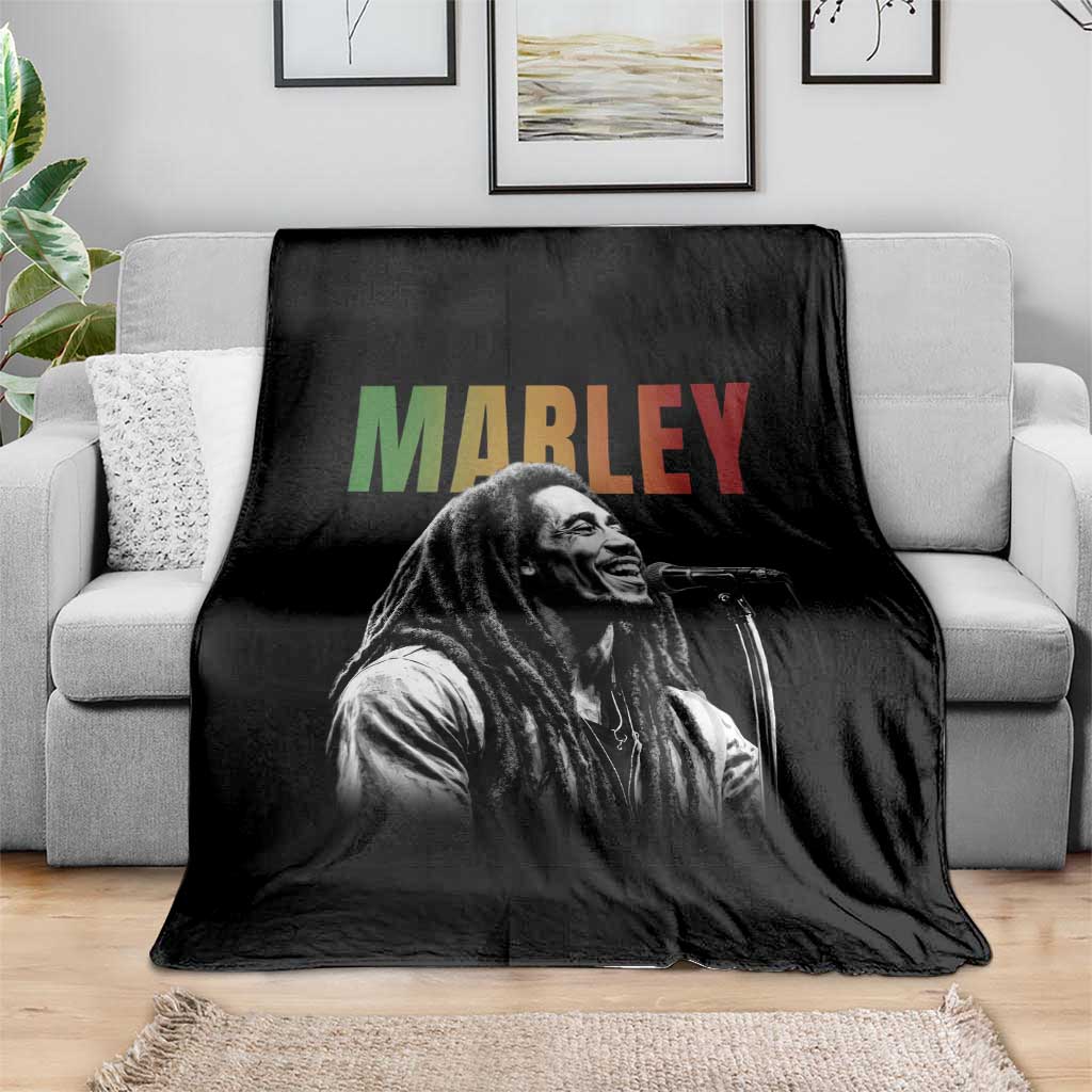 Vintage Marley Throw Blanket Rastaman Jamaica Jamaican Rasta Reggage Music TS10 Print Your Wear