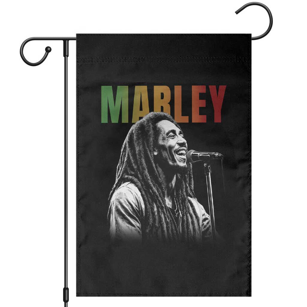 Vintage Marley Garden Flag Rastaman Jamaica Jamaican Rasta Reggage Music TS10 Black Print Your Wear