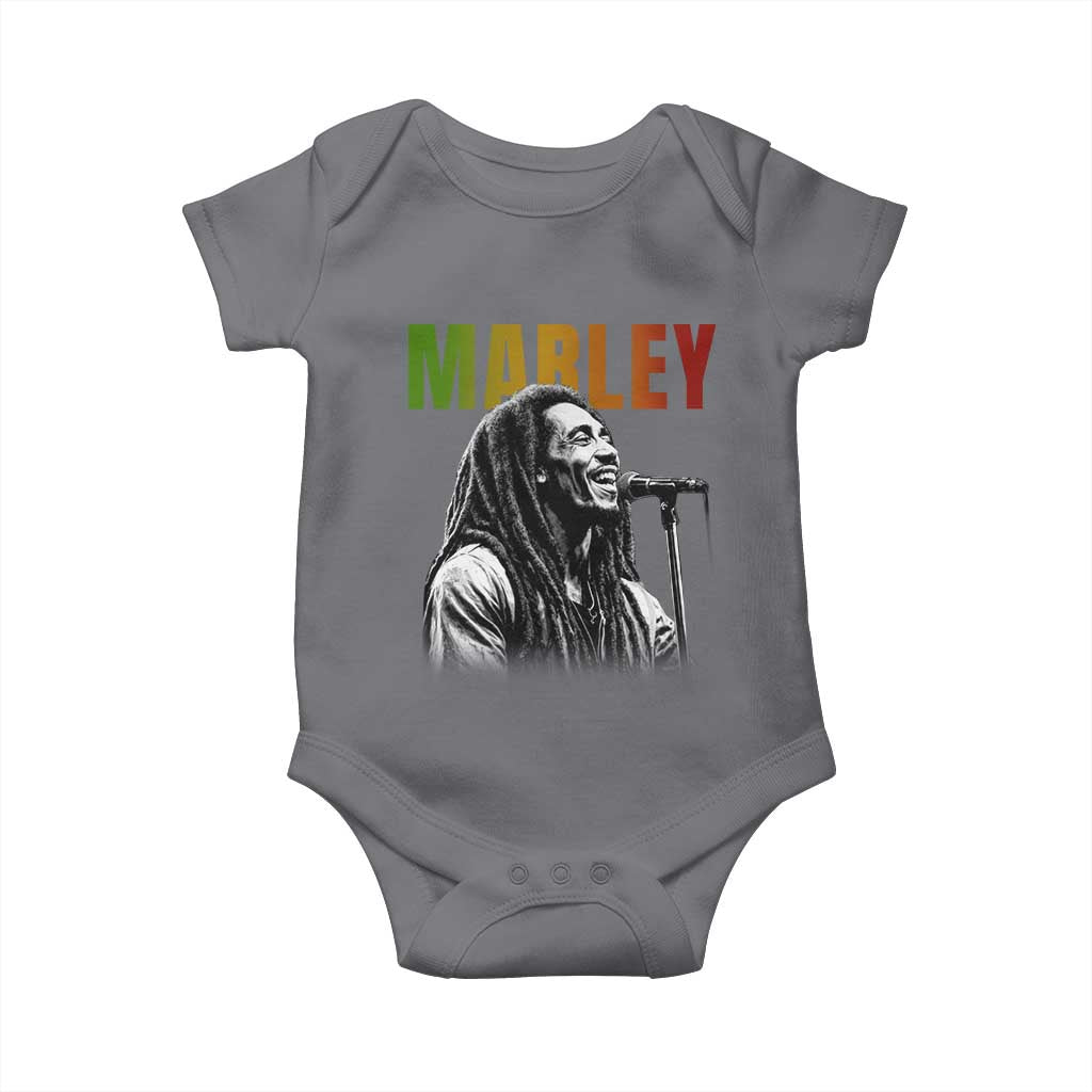 Vintage Marley Baby Onesie Rastaman Jamaica Jamaican Rasta Reggage Music TS10 Charcoal Print Your Wear