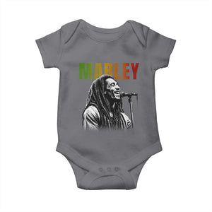 Vintage Marley Baby Onesie Rastaman Jamaica Jamaican Rasta Reggage Music TS10 Charcoal Print Your Wear