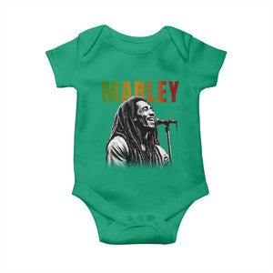 Vintage Marley Baby Onesie Rastaman Jamaica Jamaican Rasta Reggage Music TS10 Irish Green Print Your Wear