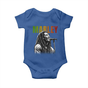 Vintage Marley Baby Onesie Rastaman Jamaica Jamaican Rasta Reggage Music TS10 Royal Blue Print Your Wear