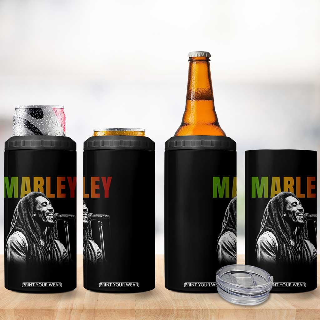 Vintage Marley 4 in 1 Can Cooler Tumbler Rastaman Jamaica Jamaican Rasta Reggage Music TS10 Print Your Wear