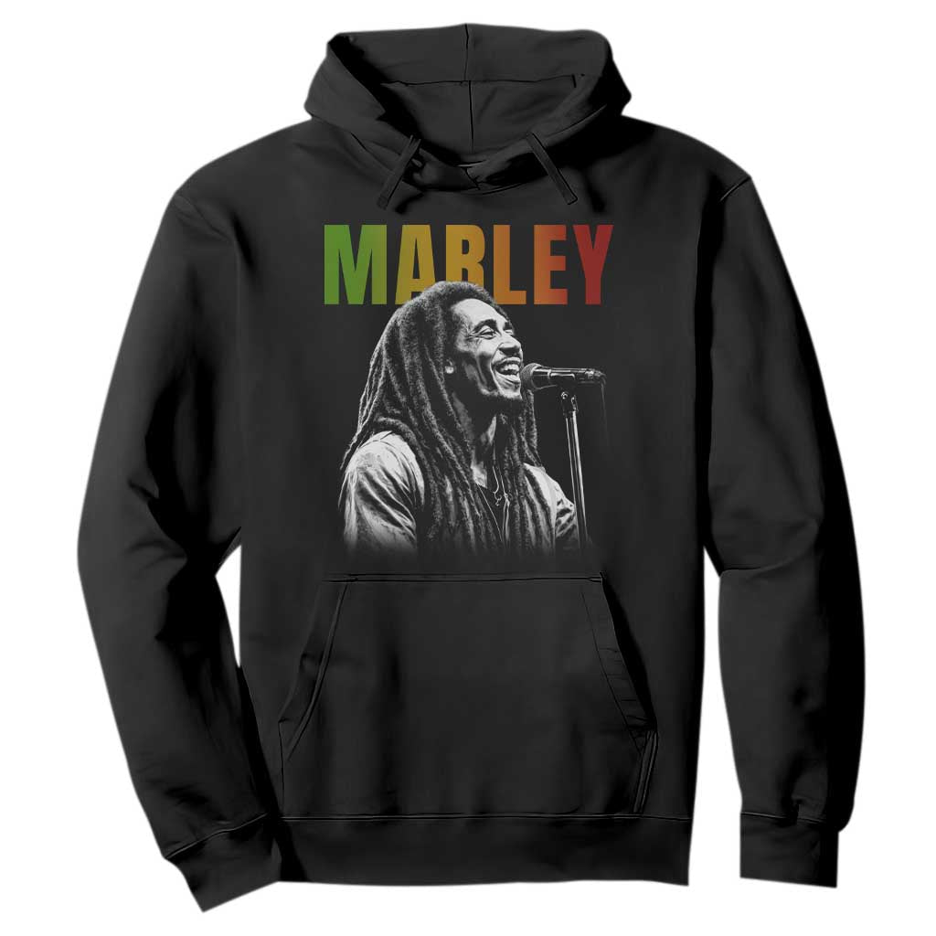 Vintage Marley Hoodie Rastaman Jamaica Jamaican Rasta Reggage Music TS10 Black Print Your Wear