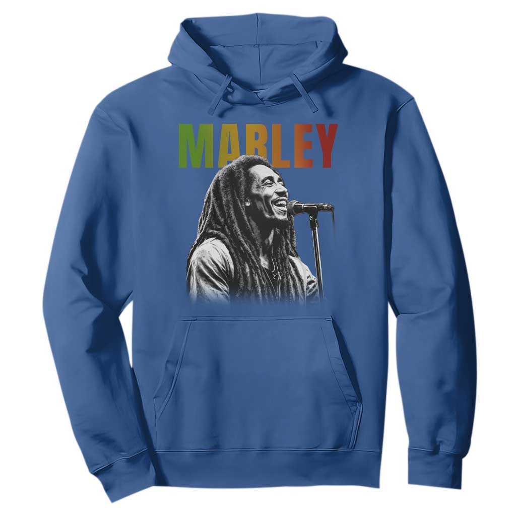 Vintage Marley Hoodie Rastaman Jamaica Jamaican Rasta Reggage Music TS10 Royal Blue Print Your Wear