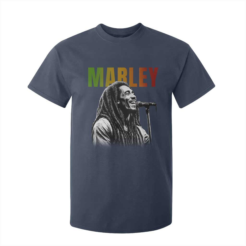 Vintage Marley T Shirt For Kid Rastaman Jamaica Jamaican Rasta Reggage Music TS10 Navy Print Your Wear