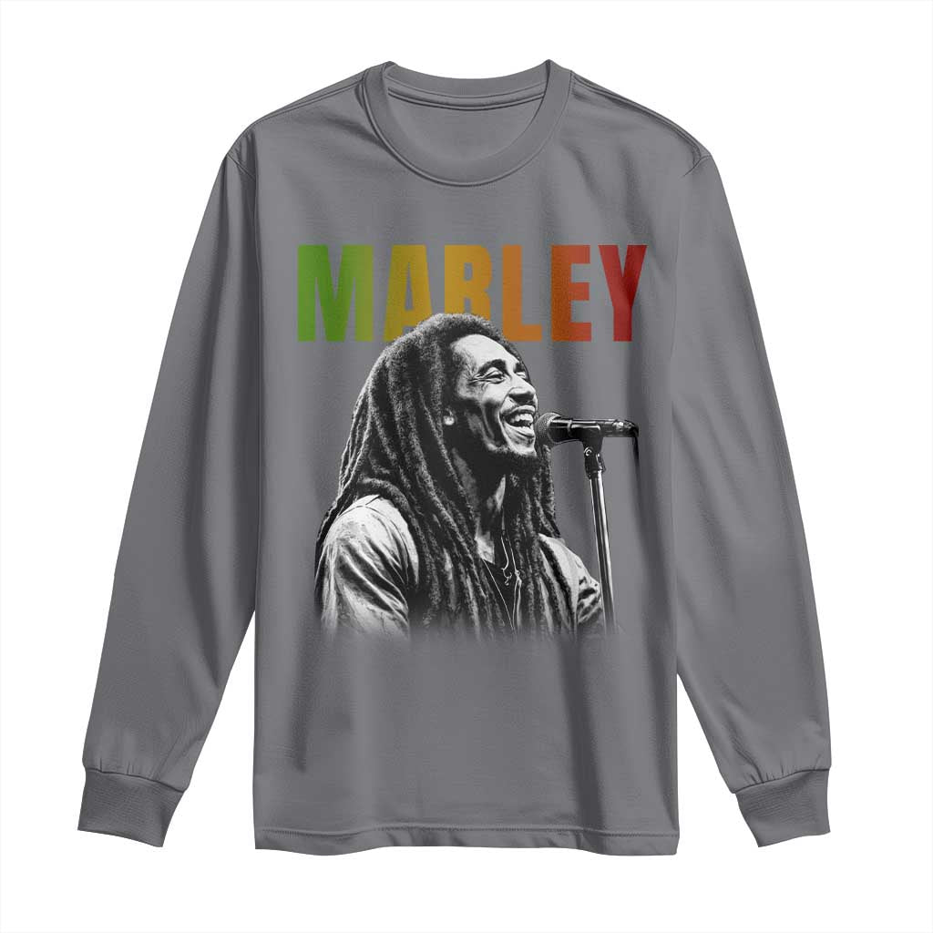 Vintage Marley Long Sleeve Shirt Rastaman Jamaica Jamaican Rasta Reggage Music TS10 Charcoal Print Your Wear