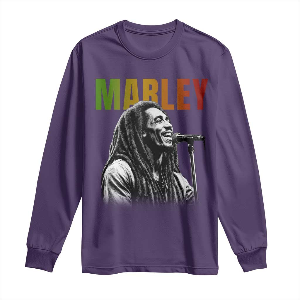 Vintage Marley Long Sleeve Shirt Rastaman Jamaica Jamaican Rasta Reggage Music TS10 Purple Print Your Wear