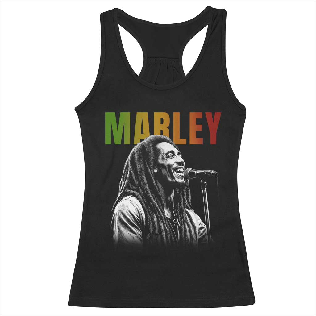 Vintage Marley Racerback Tank Top Rastaman Jamaica Jamaican Rasta Reggage Music TS10 Black Print Your Wear