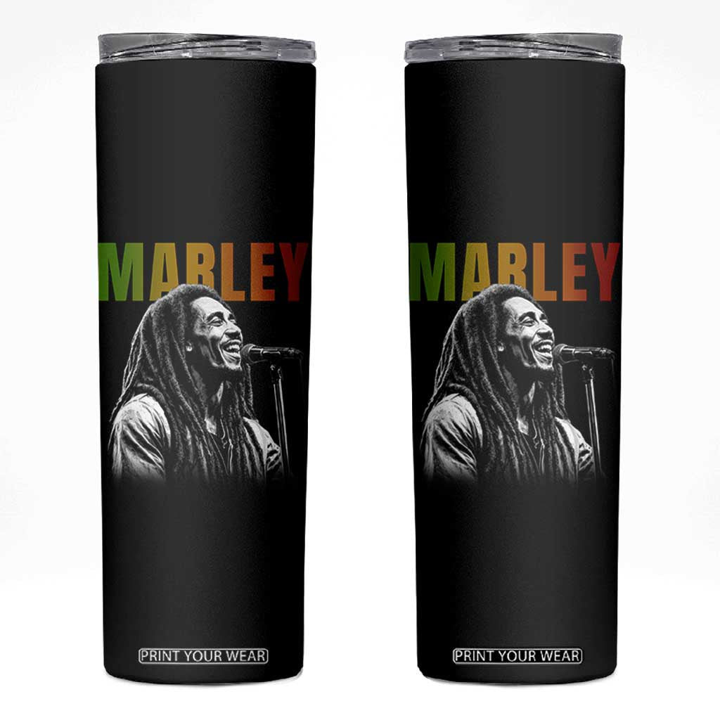 Vintage Marley Skinny Tumbler Rastaman Jamaica Jamaican Rasta Reggage Music TS10 Black Print Your Wear