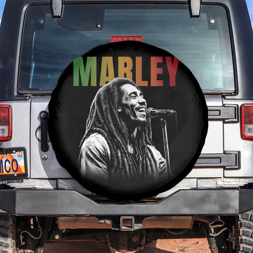 Vintage Marley Spare Tire Cover Rastaman Jamaica Jamaican Rasta Reggage Music TS10 No hole Black Print Your Wear