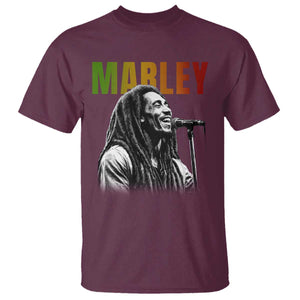 Vintage Marley T Shirt Rastaman Jamaica Jamaican Rasta Reggage Music TS10 Maroon Print Your Wear