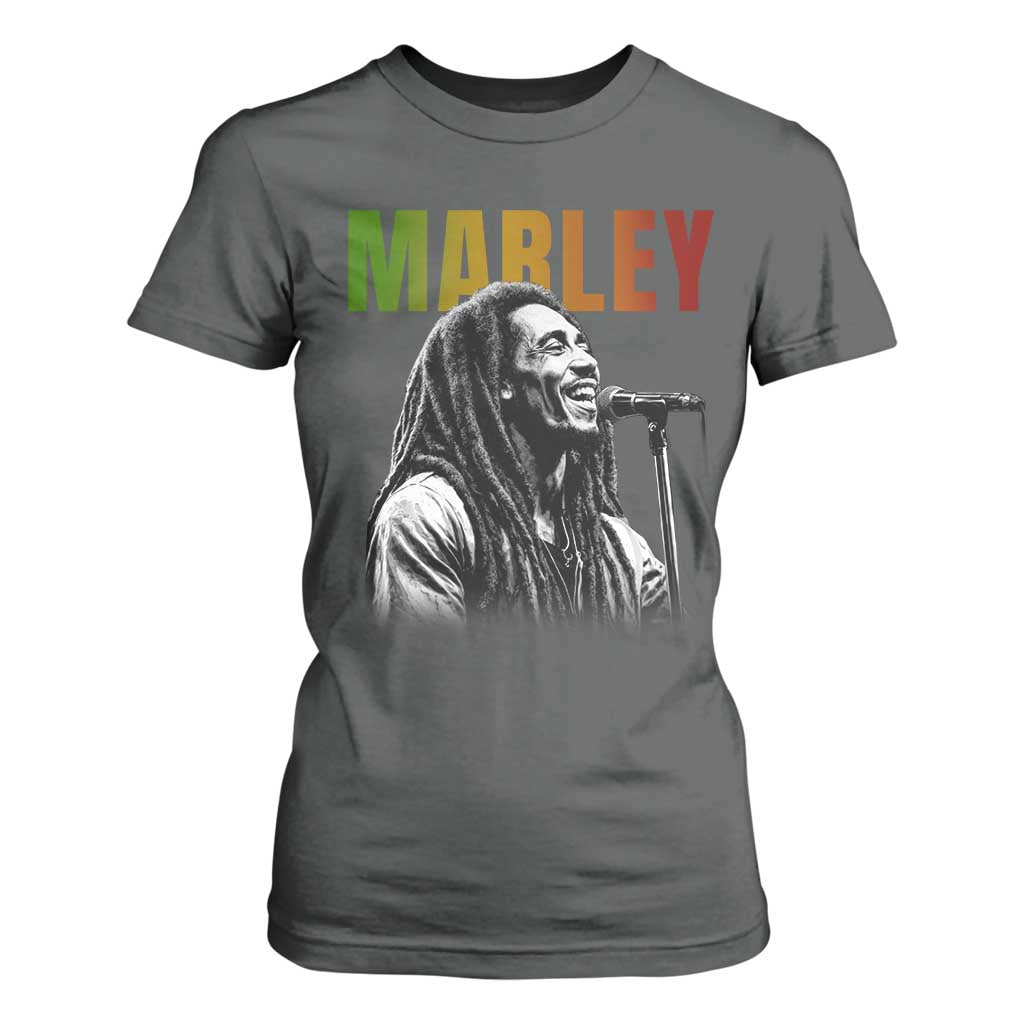 Vintage Marley T Shirt For Women Rastaman Jamaica Jamaican Rasta Reggage Music TS10 Dark Heather Print Your Wear