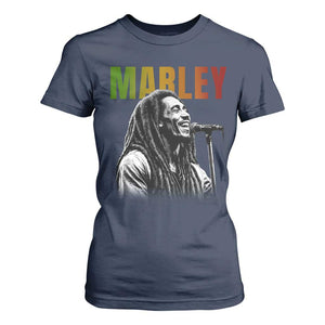 Vintage Marley T Shirt For Women Rastaman Jamaica Jamaican Rasta Reggage Music TS10 Navy Print Your Wear