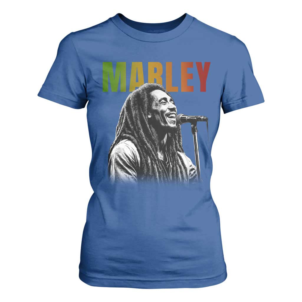 Vintage Marley T Shirt For Women Rastaman Jamaica Jamaican Rasta Reggage Music TS10 Royal Blue Print Your Wear