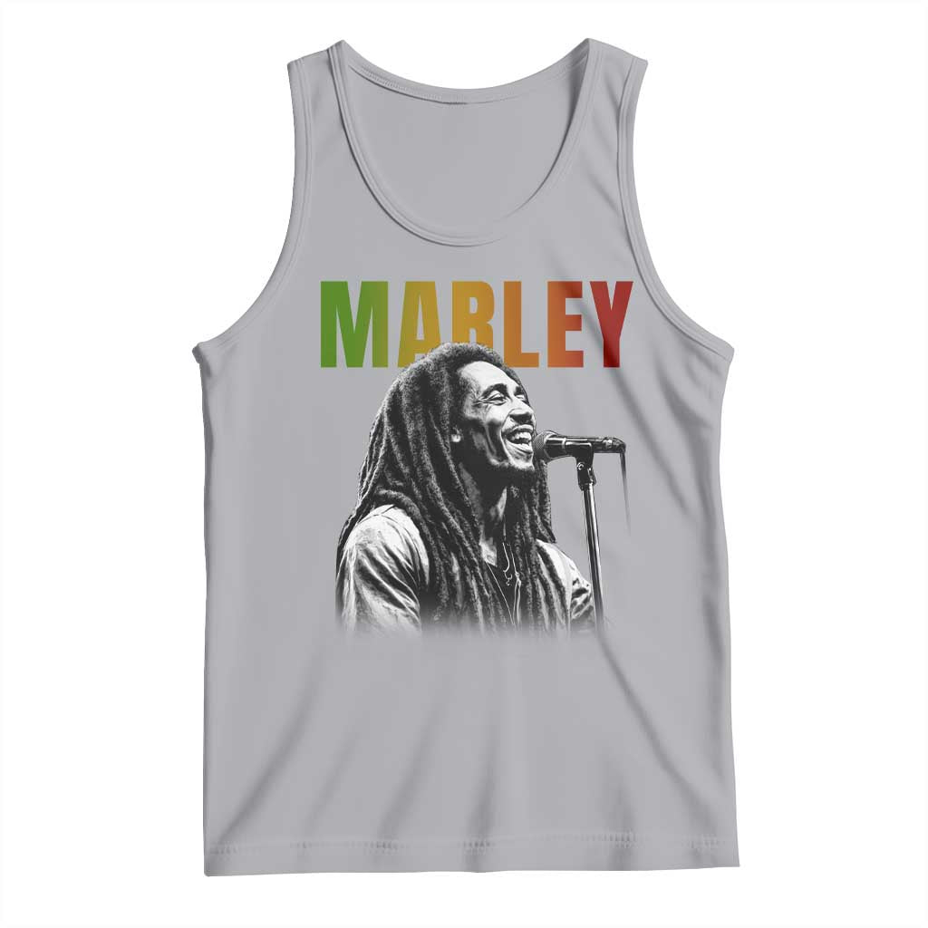 Vintage Marley Tank Top Rastaman Jamaica Jamaican Rasta Reggage Music TS10 Athletic Heather Print Your Wear
