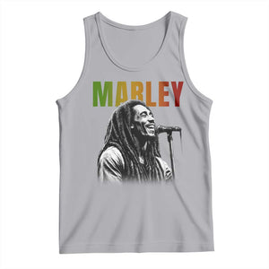 Vintage Marley Tank Top Rastaman Jamaica Jamaican Rasta Reggage Music TS10 Athletic Heather Print Your Wear