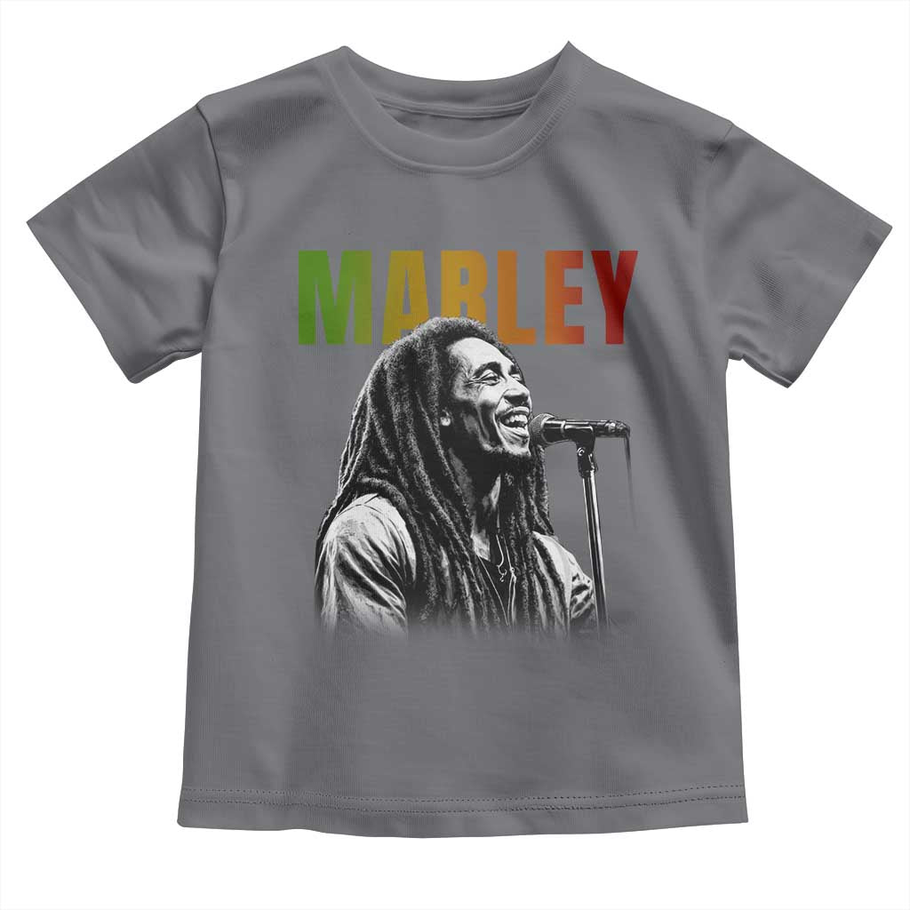 Vintage Marley Toddler T Shirt - Rastaman Jamaica - Jamaican Rasta Reggage Music TS10 Charcoal Print Your Wear