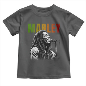 Vintage Marley Toddler T Shirt - Rastaman Jamaica - Jamaican Rasta Reggage Music TS10 Dark Heather Print Your Wear