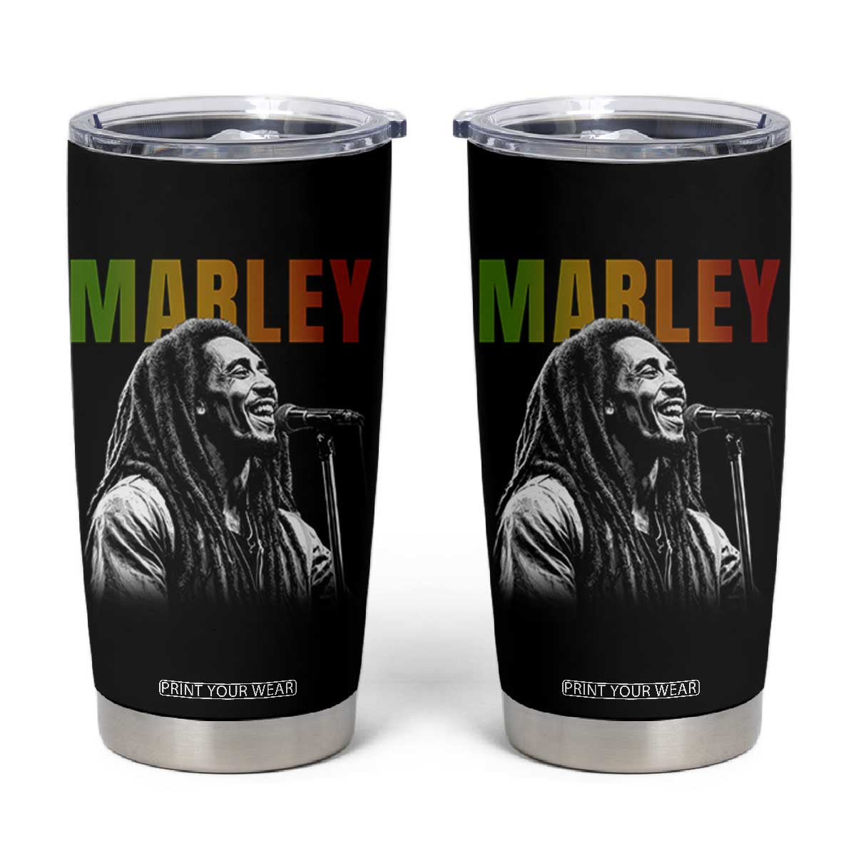 Vintage Marley Tumbler Cup Rastaman Jamaica Jamaican Rasta Reggage Music TS10 Black Print Your Wear