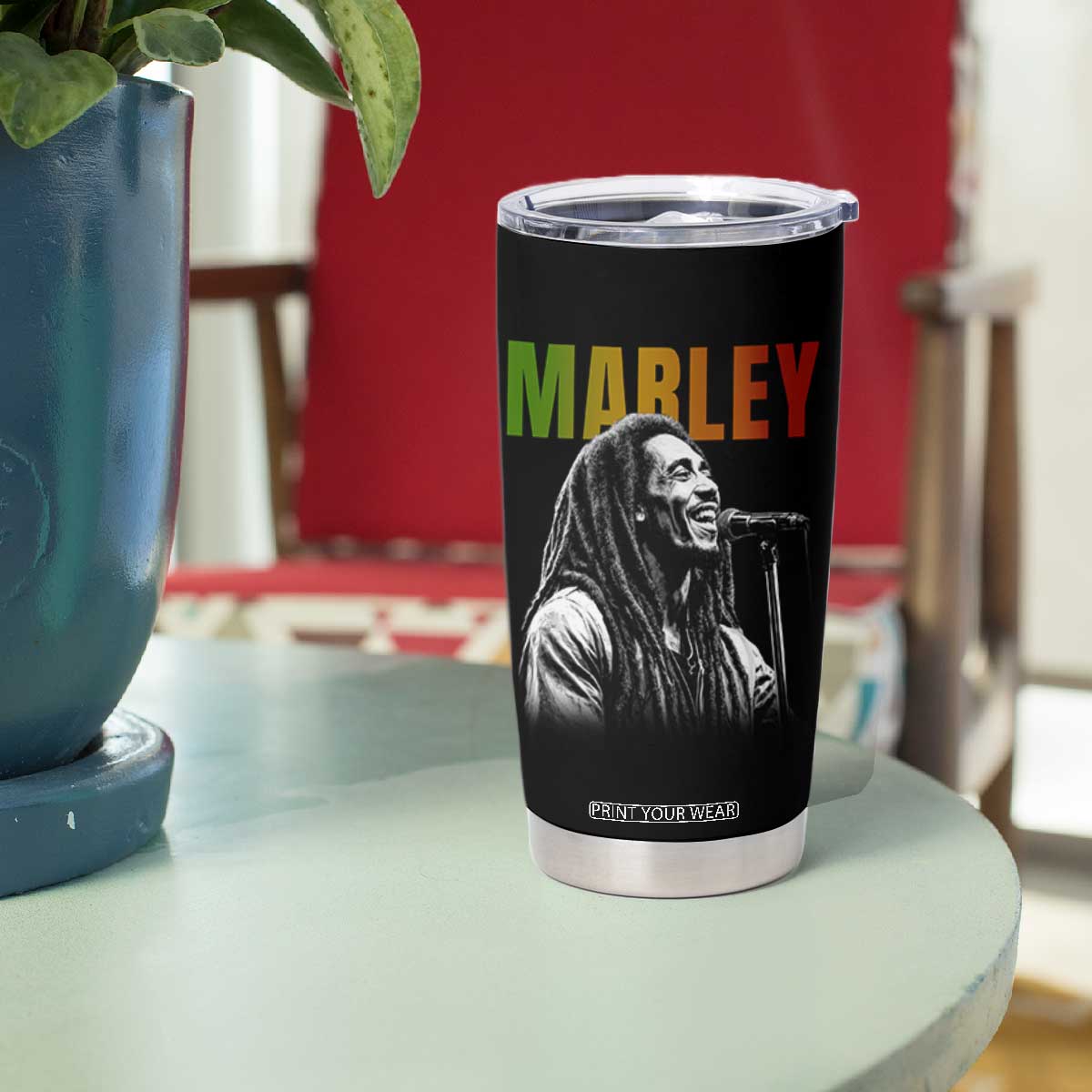 Vintage Marley Tumbler Cup Rastaman Jamaica Jamaican Rasta Reggage Music TS10 Print Your Wear