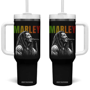 Vintage Marley Tumbler With Handle Rastaman Jamaica Jamaican Rasta Reggage Music TS10 One Size: 40 oz Black Print Your Wear