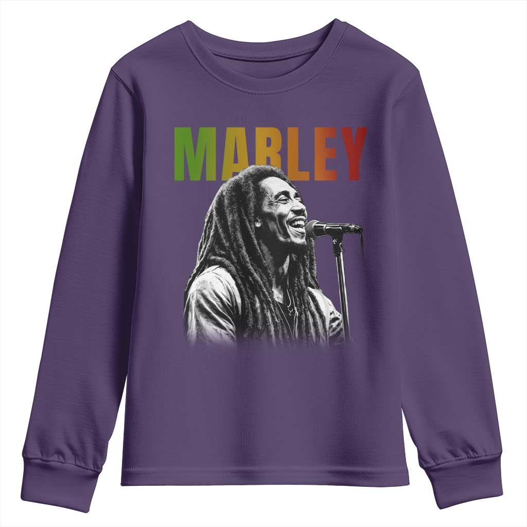 Vintage Marley Youth Sweatshirt Rastaman Jamaica Jamaican Rasta Reggage Music TS10 Purple Print Your Wear
