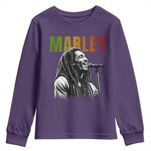 Vintage Marley Youth Sweatshirt Rastaman Jamaica Jamaican Rasta Reggage Music TS10 Purple Print Your Wear