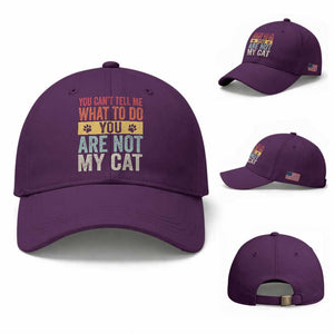 Retro Cat Lovers Baseball Cap You Cant Tell Me What To Do Youre Not My Cat Paw Print TS10 Baseball Cap Universal Fit Purple Print Your Wear