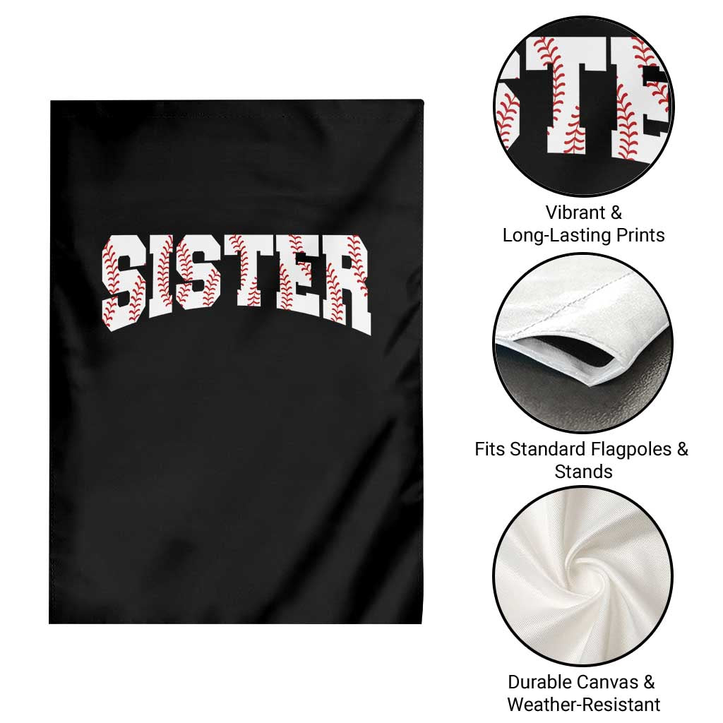 Baseball Sister Garden Flag Retro Varsity Baseball Season Family TS10 Print Your Wear