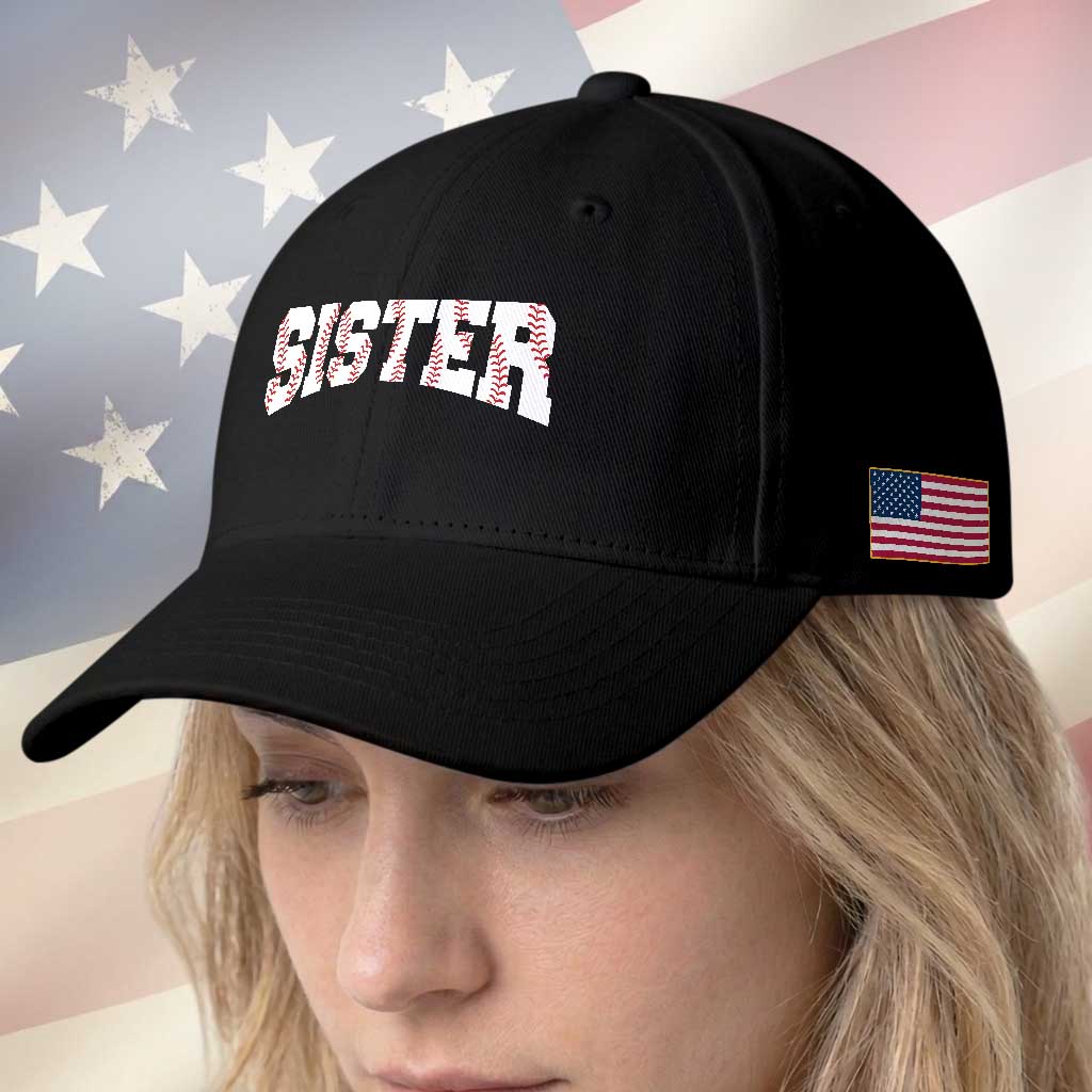 Baseball Sister Baseball Cap Retro Varsity Baseball Season Family