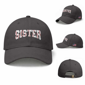 Baseball Sister Baseball Cap Retro Varsity Baseball Season Family