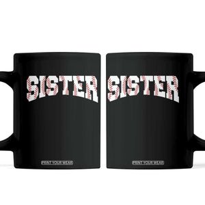 Baseball Sister Coffee Mug Retro Varsity Baseball Season Family TS10 Black Print Your Wear