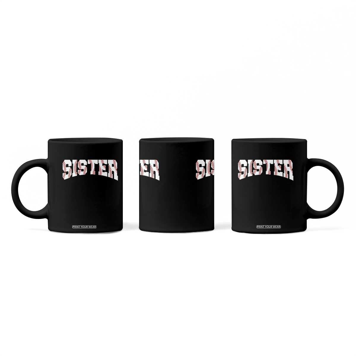 Baseball Sister Coffee Mug Retro Varsity Baseball Season Family TS10 Print Your Wear