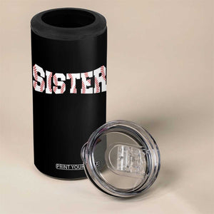 Baseball Sister 4 in 1 Can Cooler Tumbler Retro Varsity Baseball Season Family TS10 Print Your Wear