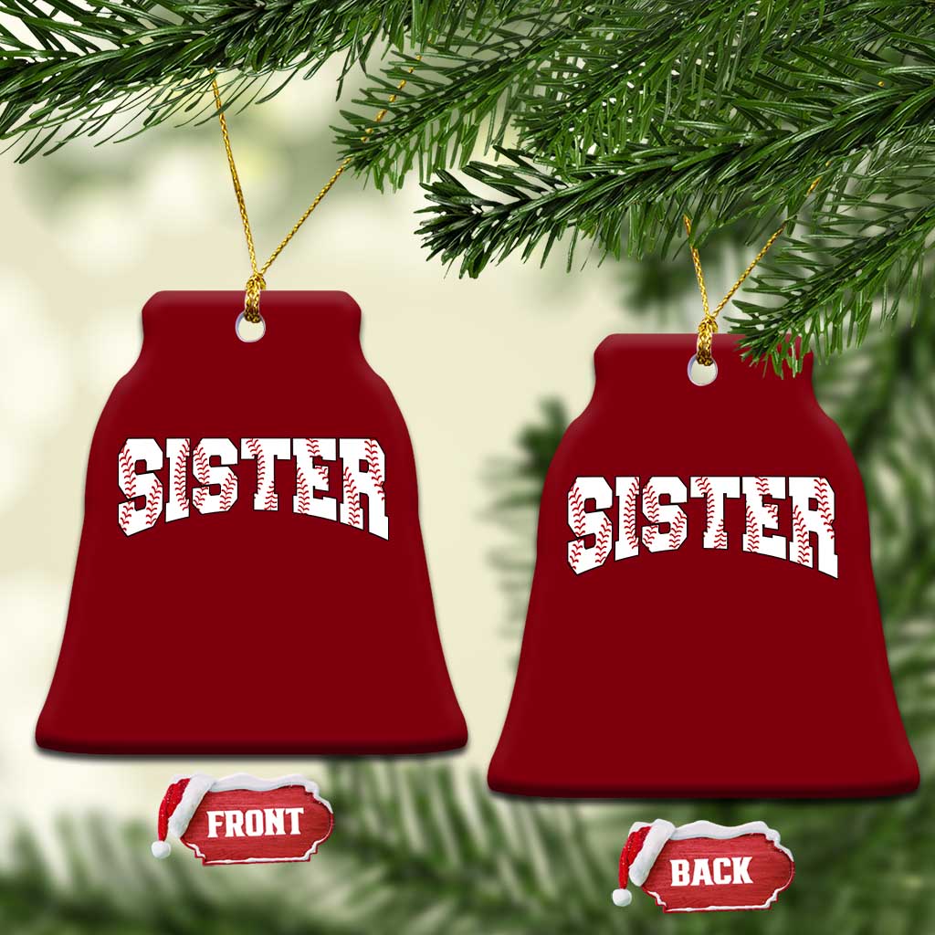 Baseball Sister Ceramic Ornament Retro Varsity Baseball Season Family TS10 Print Your Wear