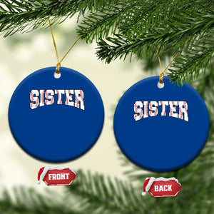 Baseball Sister Ceramic Ornament Retro Varsity Baseball Season Family TS10 1pc Blue Print Your Wear
