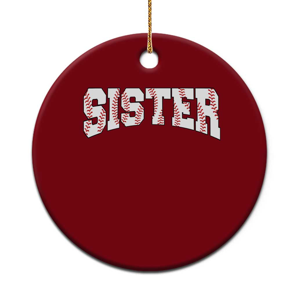 Baseball Sister Ceramic Ornament Retro Varsity Baseball Season Family TS10 1pc Red Print Your Wear