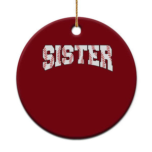 Baseball Sister Ceramic Ornament Retro Varsity Baseball Season Family TS10 1pc Red Print Your Wear