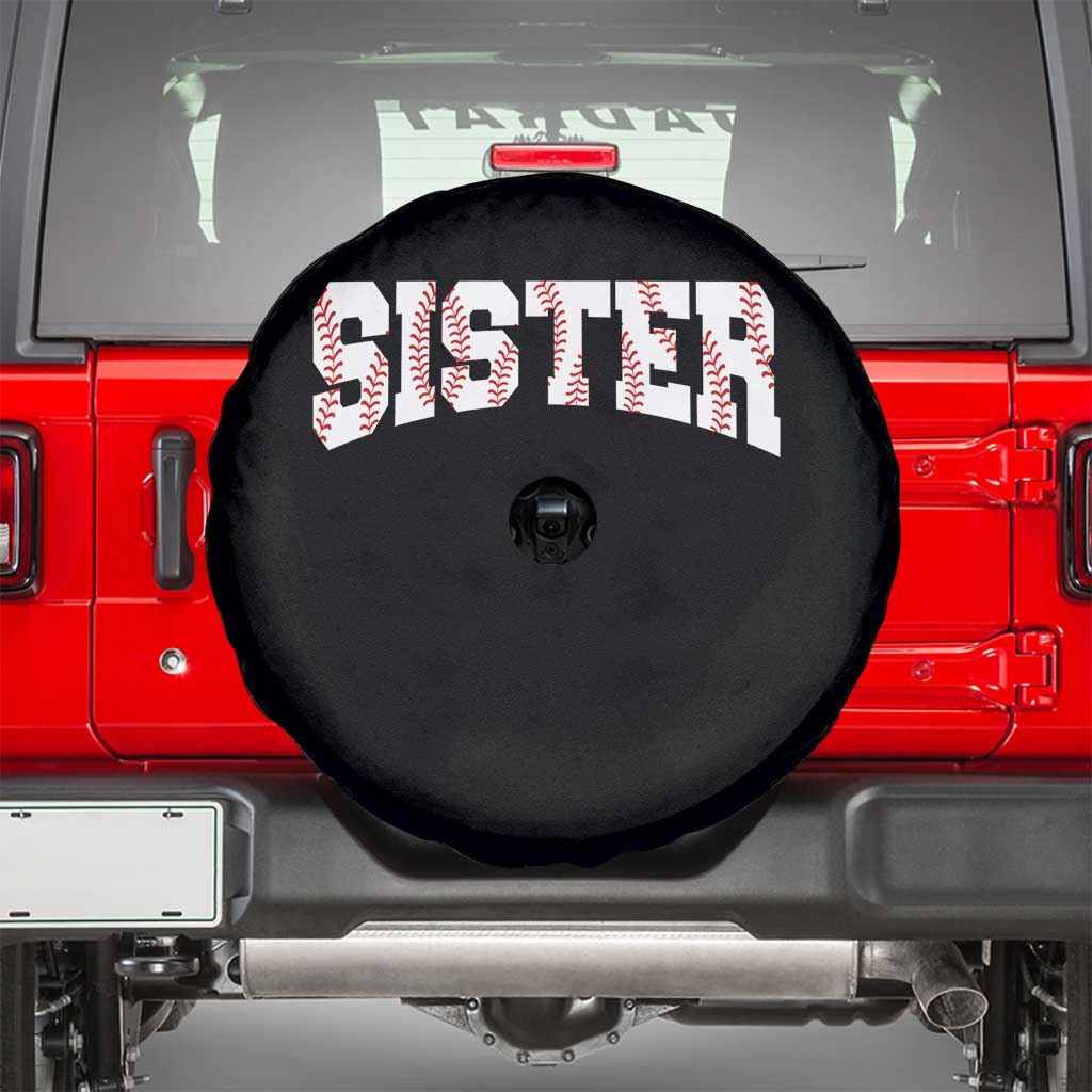 Baseball Sister Spare Tire Cover Retro Varsity Baseball Season Family TS10 Black Print Your Wear