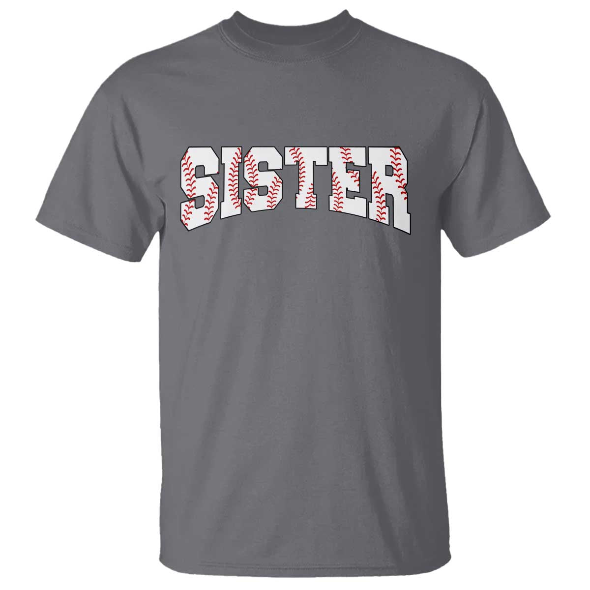 Baseball Sister T Shirt Retro Varsity Baseball Season Family TS10 Charcoal Print Your Wear
