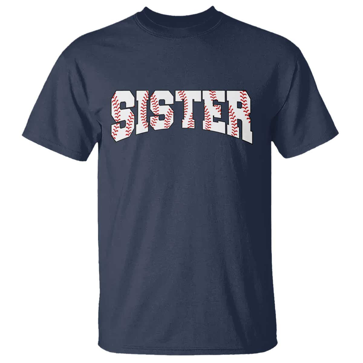 Baseball Sister T Shirt Retro Varsity Baseball Season Family TS10 Navy Print Your Wear