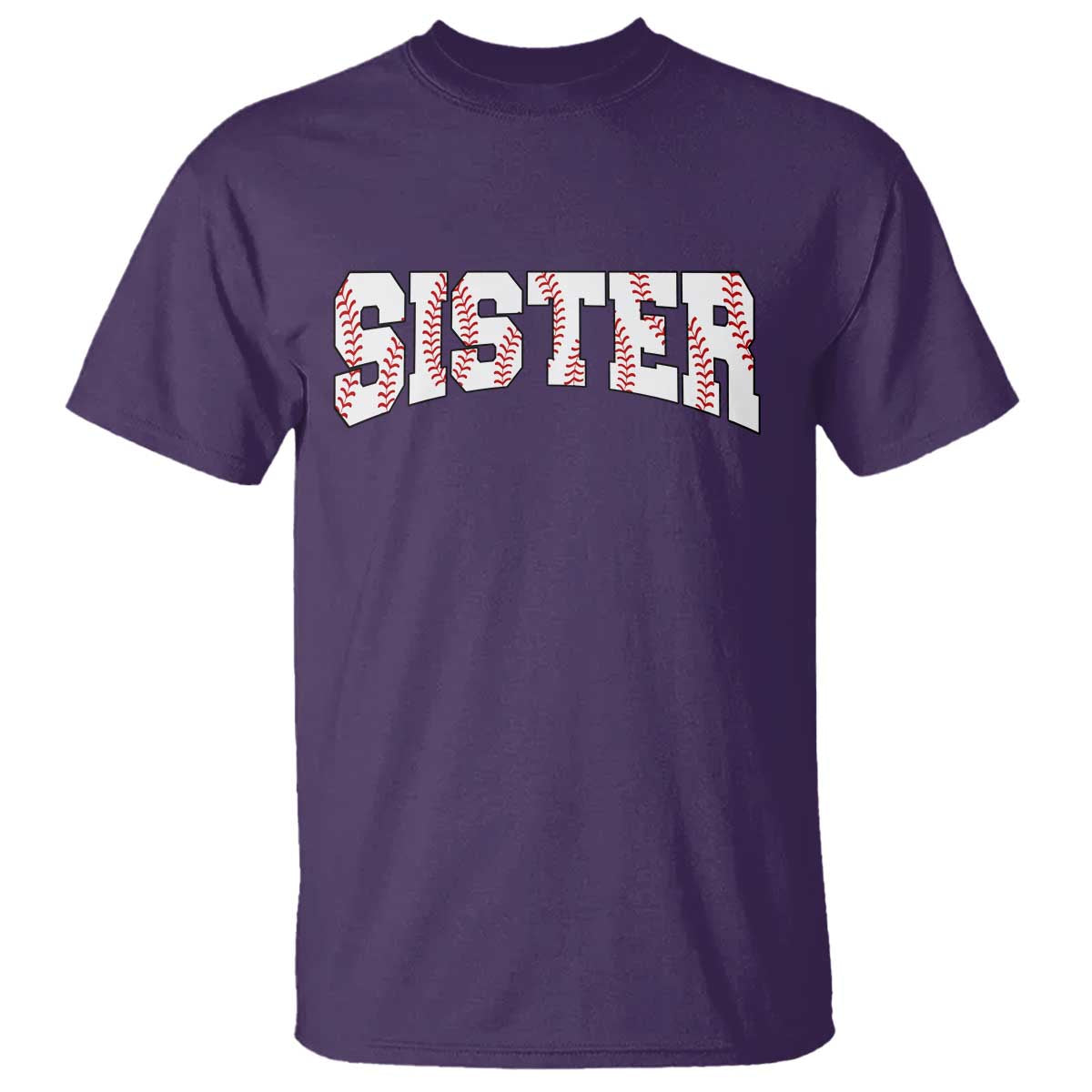 Baseball Sister T Shirt Retro Varsity Baseball Season Family TS10 Purple Print Your Wear