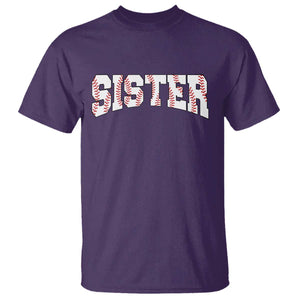 Baseball Sister T Shirt Retro Varsity Baseball Season Family TS10 Purple Print Your Wear