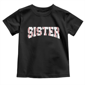 Baseball Sister Toddler T Shirt Retro Varsity Baseball Season Family TS10 Black Print Your Wear