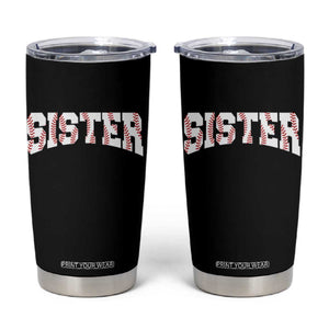 Baseball Sister Tumbler Cup Retro Varsity Baseball Season Family TS10 Black Print Your Wear