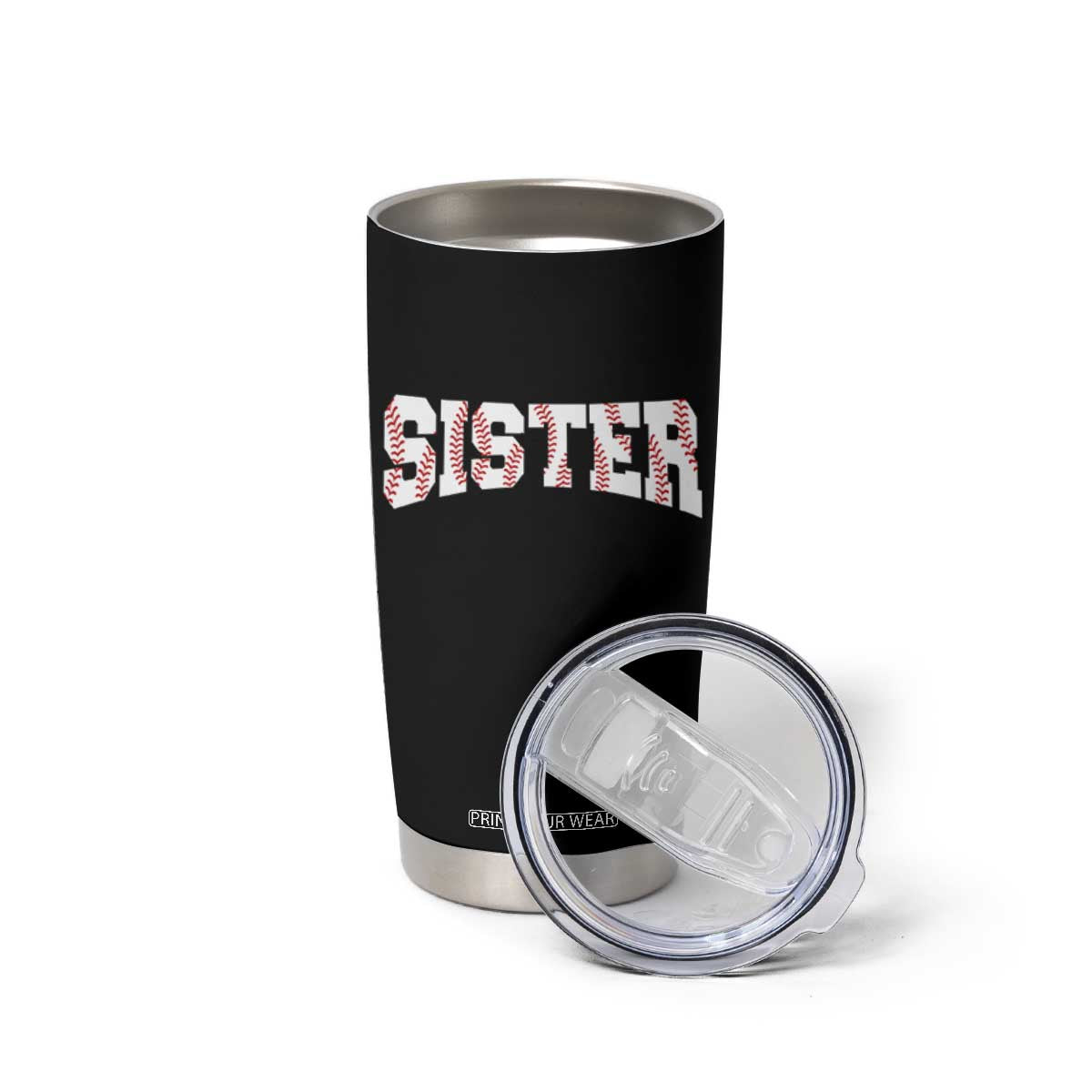 Baseball Sister Tumbler Cup Retro Varsity Baseball Season Family TS10 Print Your Wear