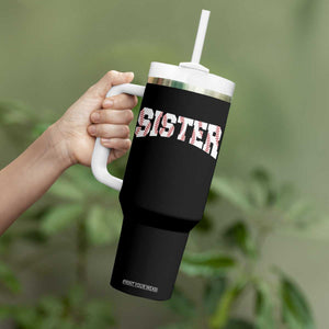 Baseball Sister Tumbler With Handle Retro Varsity Baseball Season Family TS10 Print Your Wear