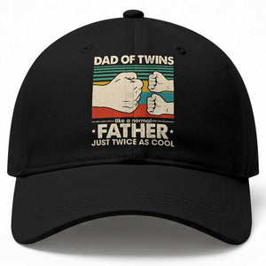 Retro Twin Dad Baseball Cap Like A Normal But Just Twice As Cool TS10 Print Your Wear