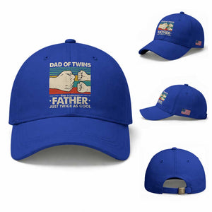 Retro Twin Dad Baseball Cap Like A Normal But Just Twice As Cool TS10 Baseball Cap Universal Fit Royal Blue Print Your Wear